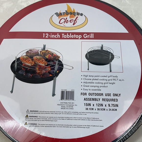 Barbeque Chef- 12 inch Tabletop Grill NIP - Picture 6 of 8